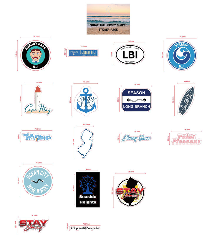 "What The Jersey Shore" Sticker Pack