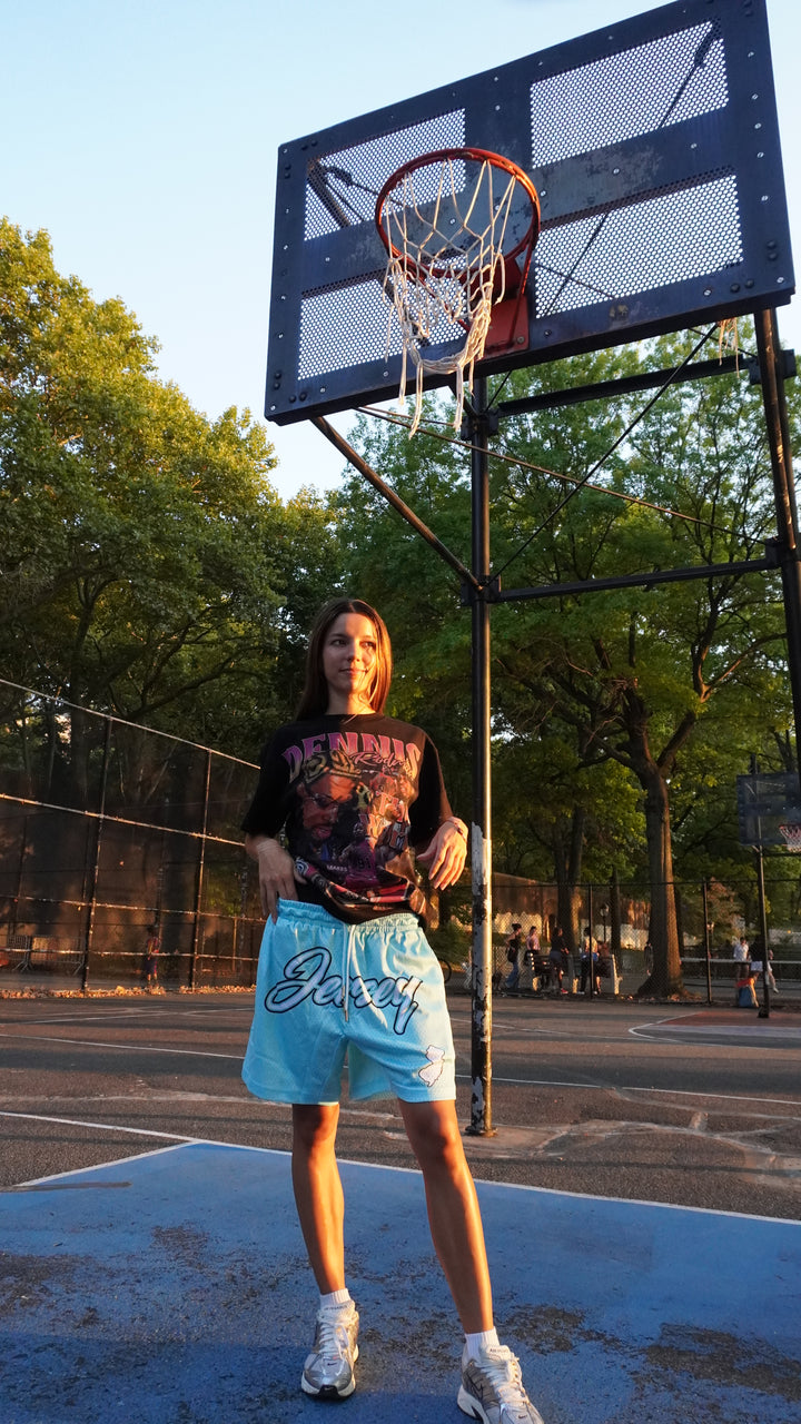 Mint Green Jersey Shorts