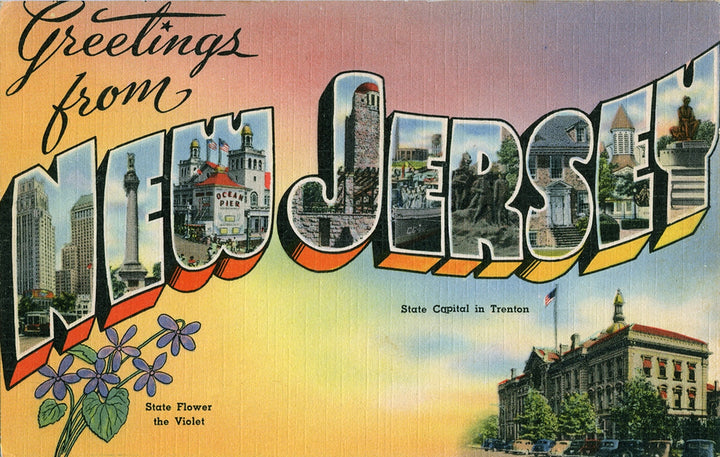 Greetings from New Jersey Postcards