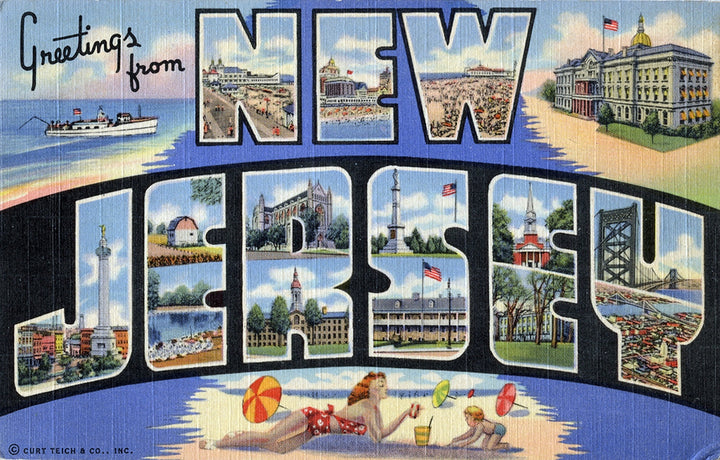 Greetings from New Jersey Postcards