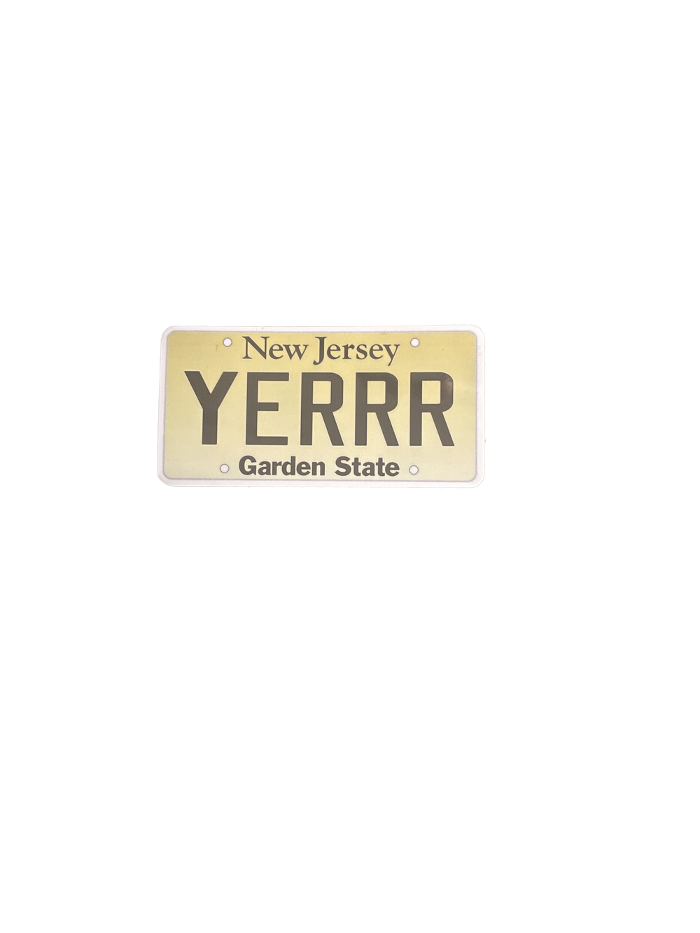 Yurrr Sticker YERRR License Plate Sticker – Stay Jersey
