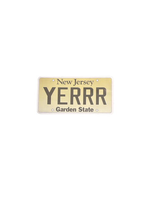 YERRR License Plate Sticker – Stay Jersey