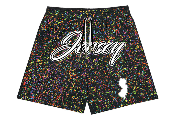 Jersey Paint Splatter Shorts