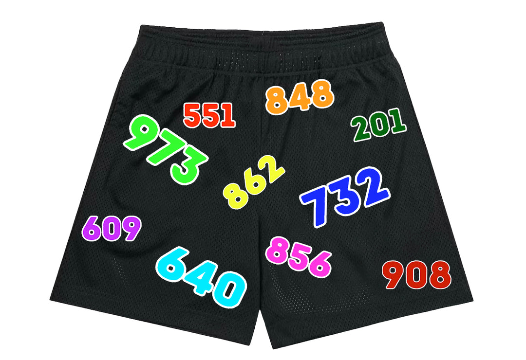 Jersey Area Code Shorts