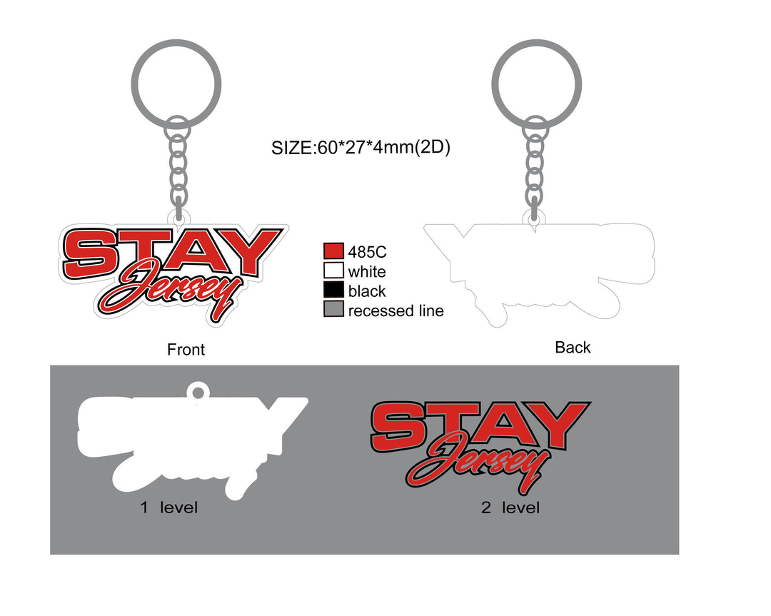 Stay Jersey Keychain