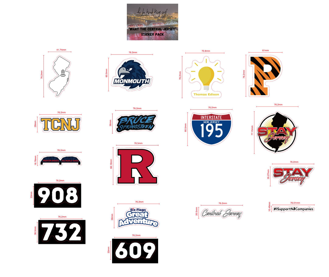 "What The Central Jersey" Sticker Pack