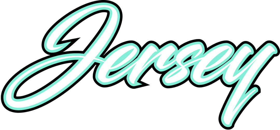 Mint Jersey Script Sticker